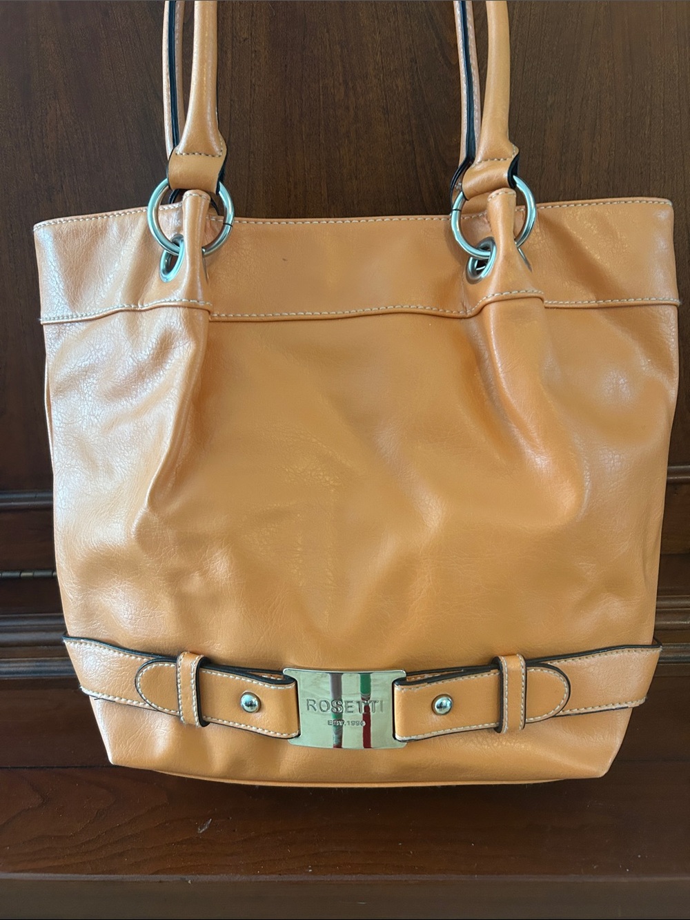 Rosetti Orange Shoulder Bag with Silver Plate - Picture 4 of 4